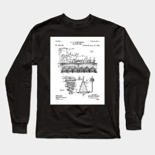 Brewing Beer Patent - Beer Art - Black And White Long Sleeve T-Shirt